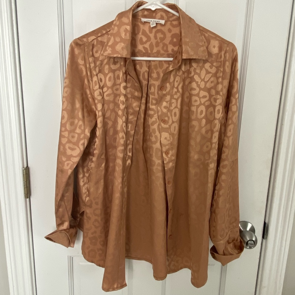 12th tribe leopard blouse